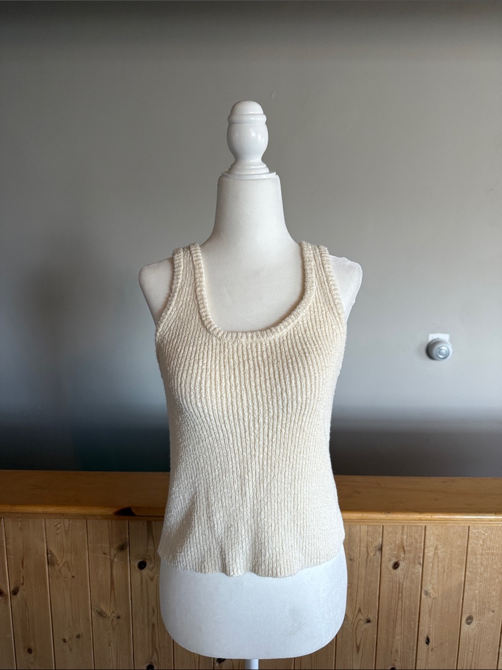 Rails Cream Ribbed Tank Top - Women